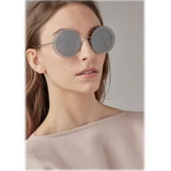 Giorgio Armani - Womenswear - Metal Round Frame Sunglasses - Graphite - Sunglasses - Giorgio Armani Eyewear - Avvenice