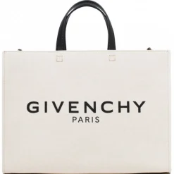 Givenchy - Beige and Black Medium Canvas G-Tote - Givenchy Exclusive Luxury Collection - Avvenice