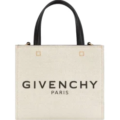 Givenchy - Beige and Black Canvas Mini Tote Bag - Givenchy Exclusive Luxury Collection - Avvenice