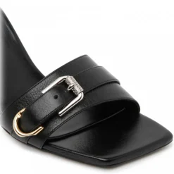 Givenchy - Black Calf Leather Voyou Sandals - Givenchy Exclusive Luxury Collection - Avvenice