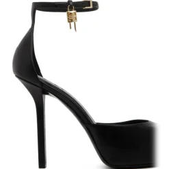 Givenchy - Black Calf Leather Lock Platform Pumps - Givenchy Exclusive Luxury Collection - Avvenice