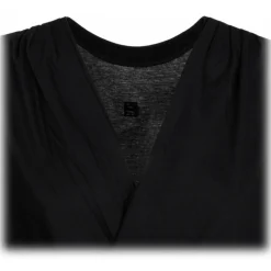 Givenchy - Black Draped T-Shirt - Givenchy Exclusive Luxury Collection - Avvenice