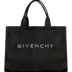 Givenchy - Black Logo Embroidered Tote Bag - Givenchy Exclusive Luxury Collection - Avvenice