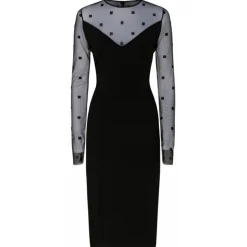 Givenchy - Black Long Sleeved Mid Dress - Givenchy Exclusive Luxury Collection - Avvenice