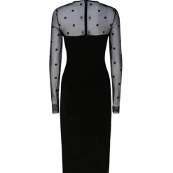Givenchy - Black Long Sleeved Mid Dress - Givenchy Exclusive Luxury Collection - Avvenice