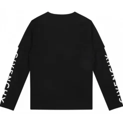Givenchy - Black Long-Sleeved Logo T-Shirt - Givenchy Exclusive Luxury Collection - Avvenice