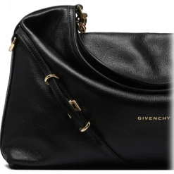 Givenchy - Black Medium Voyou Shoulder Bag - Givenchy Exclusive Luxury Collection - Avvenice