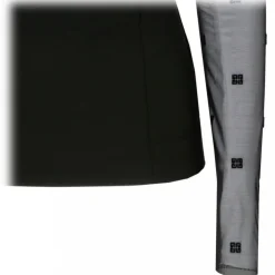 Givenchy - Black Milano Stitch Top with 4G Tulle - Givenchy Exclusive Luxury Collection - Avvenice