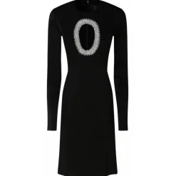 Givenchy - Black Pearl and Crystal Knitted Long Dress - Givenchy Exclusive Luxury Collection - Avvenice