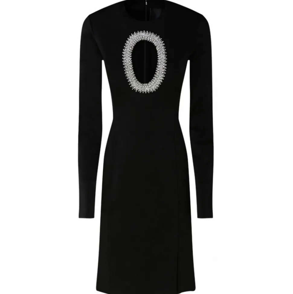 Givenchy - Black Pearl and Crystal Knitted Long Dress - Givenchy Exclusive Luxury Collection - Avvenice