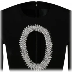 Givenchy - Black Pearl and Crystal Knitted Long Dress - Givenchy Exclusive Luxury Collection - Avvenice