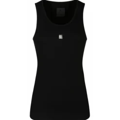 Givenchy - Black Ribbed Cotton Blend Tank Top - Givenchy Exclusive Luxury Collection - Avvenice