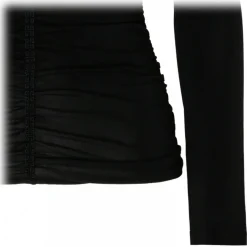 Givenchy - Black Ruched Jersey Top - Givenchy Exclusive Luxury Collection - Avvenice