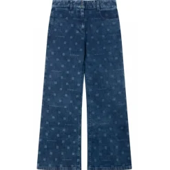 Givenchy - Blue 4G Wide Leg Jeans - Givenchy Exclusive Luxury Collection - Avvenice