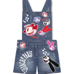 Givenchy - Cartoon-Patch Denim Dungaree - Givenchy Exclusive Luxury Collection - Avvenice