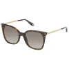 Givenchy - Dark Tortoise Acetate Sunglasses with Gold Metal Bars and Brown Lenses - Sunglasses - Givenchy Eyewear - Avvenice