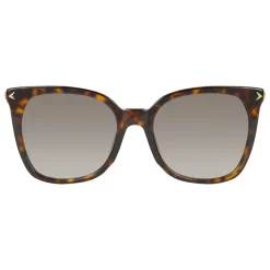 Givenchy - Dark Tortoise Acetate Sunglasses with Gold Metal Bars and Brown Lenses - Sunglasses - Givenchy Eyewear - Avvenice