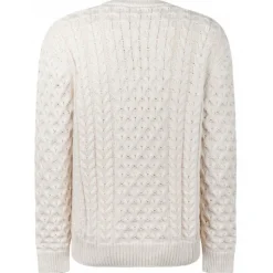 Givenchy - Givenchy Cream 4G Woven Knit Sweater - Givenchy Exclusive Luxury Collection - Avvenice