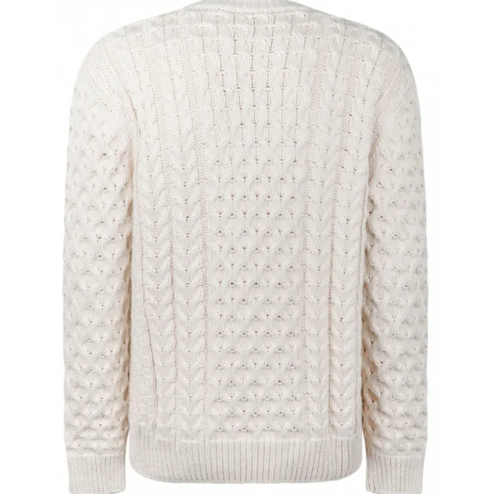 Givenchy - Givenchy Cream 4G Woven Knit Sweater - Givenchy Exclusive Luxury Collection - Avvenice