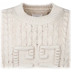 Givenchy - Givenchy Cream 4G Woven Knit Sweater - Givenchy Exclusive Luxury Collection - Avvenice