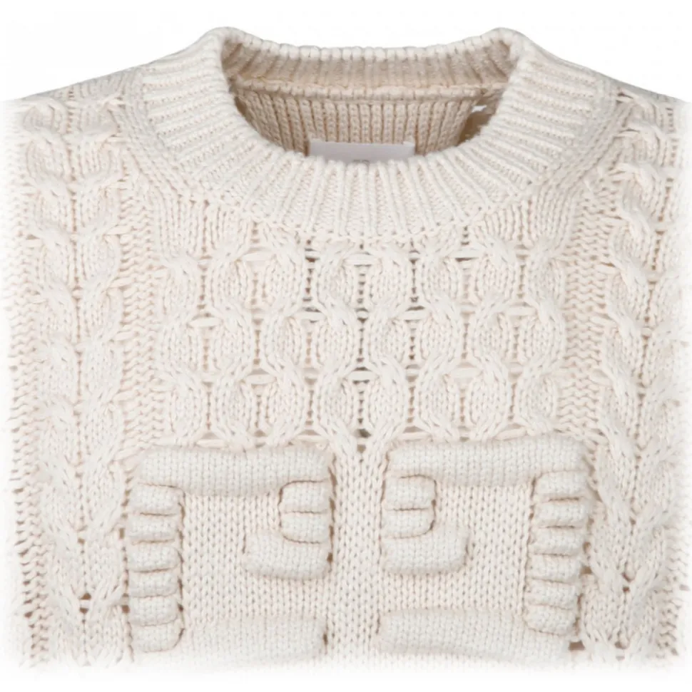 Givenchy - Givenchy Cream 4G Woven Knit Sweater - Givenchy Exclusive Luxury Collection - Avvenice