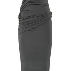 Givenchy - Grey Crepe Midi Skirt - Givenchy Exclusive Luxury Collection - Avvenice