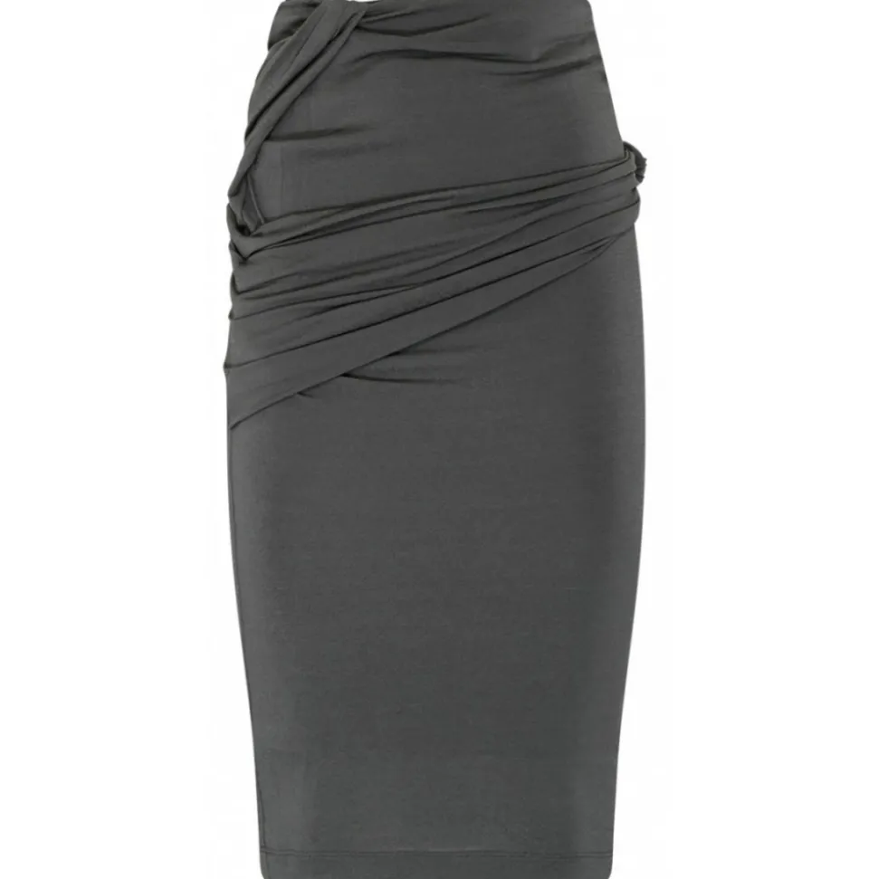 Givenchy - Grey Crepe Midi Skirt - Givenchy Exclusive Luxury Collection - Avvenice