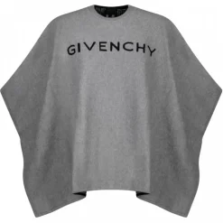 Givenchy - Grey Intarsia Knit Poncho - Givenchy Exclusive Luxury Collection - Avvenice