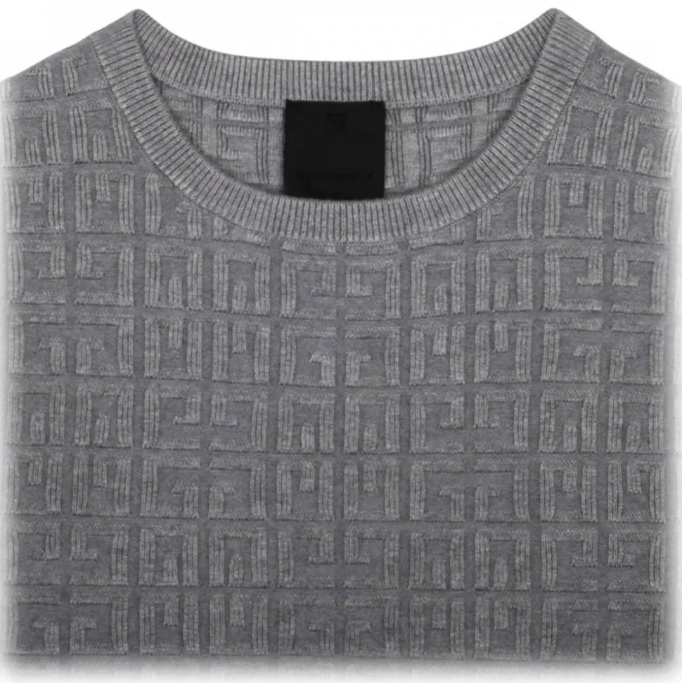 Givenchy - Grey Logo Jacquard T-Shirt - Givenchy Exclusive Luxury Collection - Avvenice