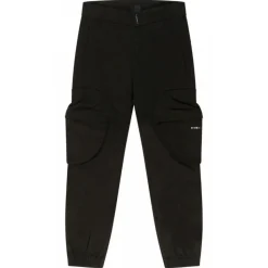 Givenchy - Kids Black Cotton Logo Plaque Gabardine Trousers - Givenchy Exclusive Luxury Collection - Avvenice