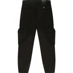 Givenchy - Kids Black Cotton Logo Plaque Gabardine Trousers - Givenchy Exclusive Luxury Collection - Avvenice