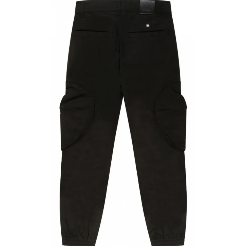 Givenchy - Kids Black Cotton Logo Plaque Gabardine Trousers - Givenchy Exclusive Luxury Collection - Avvenice