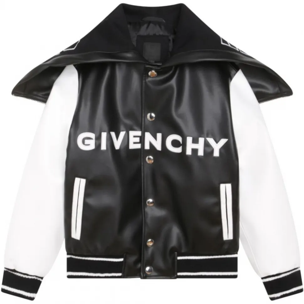 Givenchy - Kids Bomber Jacket in Black and White - Givenchy Exclusive Luxury Collection - Avvenice
