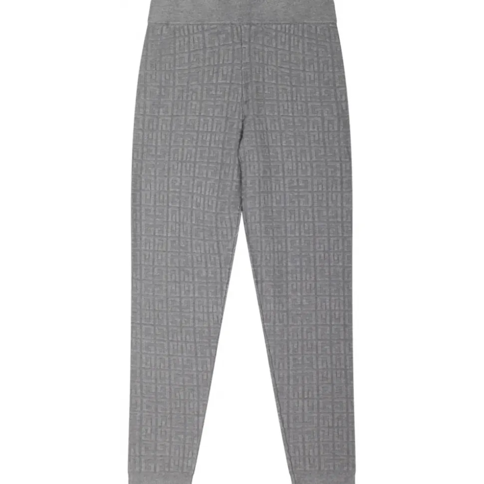 Givenchy - Kids Grey Logo Jacquard Leggings - Givenchy Exclusive Luxury Collection - Avvenice
