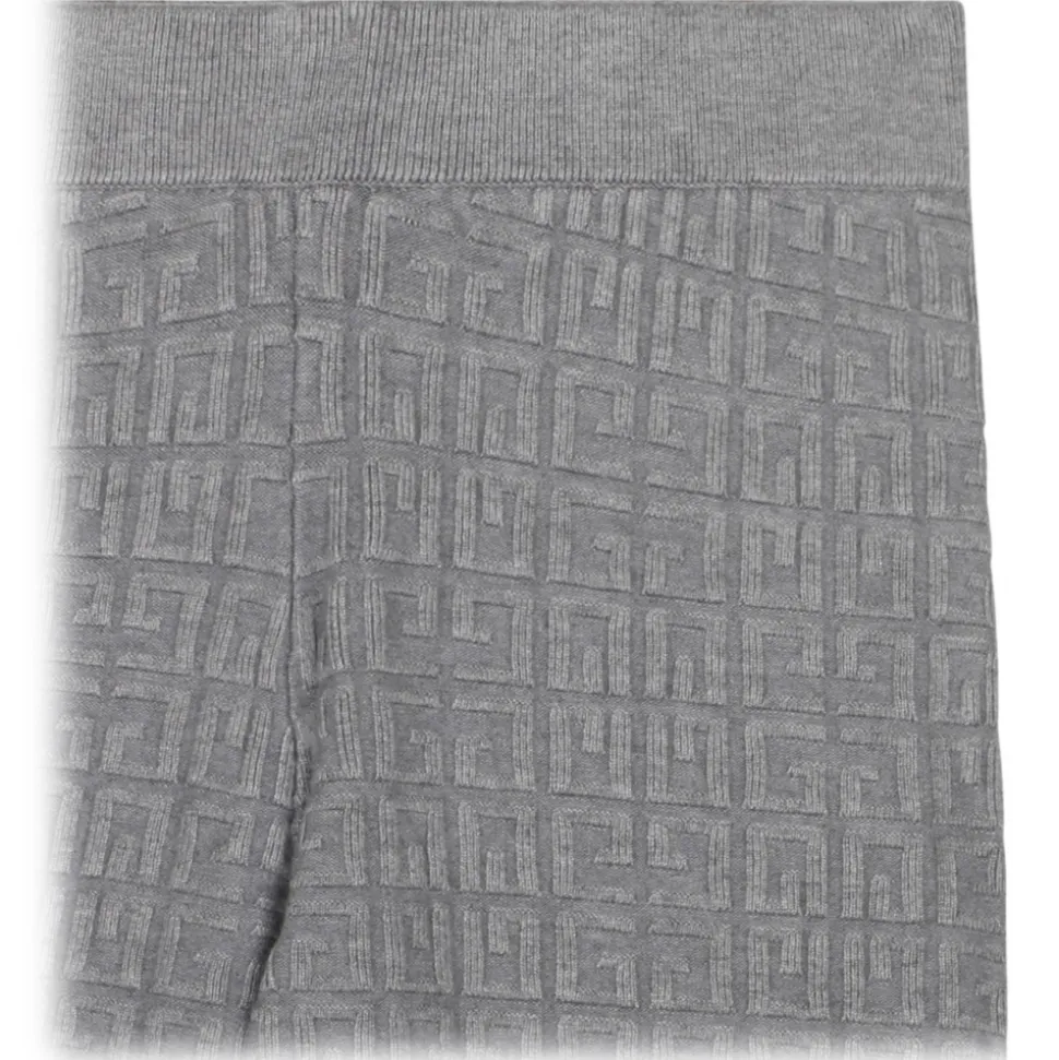 Givenchy - Kids Grey Logo Jacquard Leggings - Givenchy Exclusive Luxury Collection - Avvenice