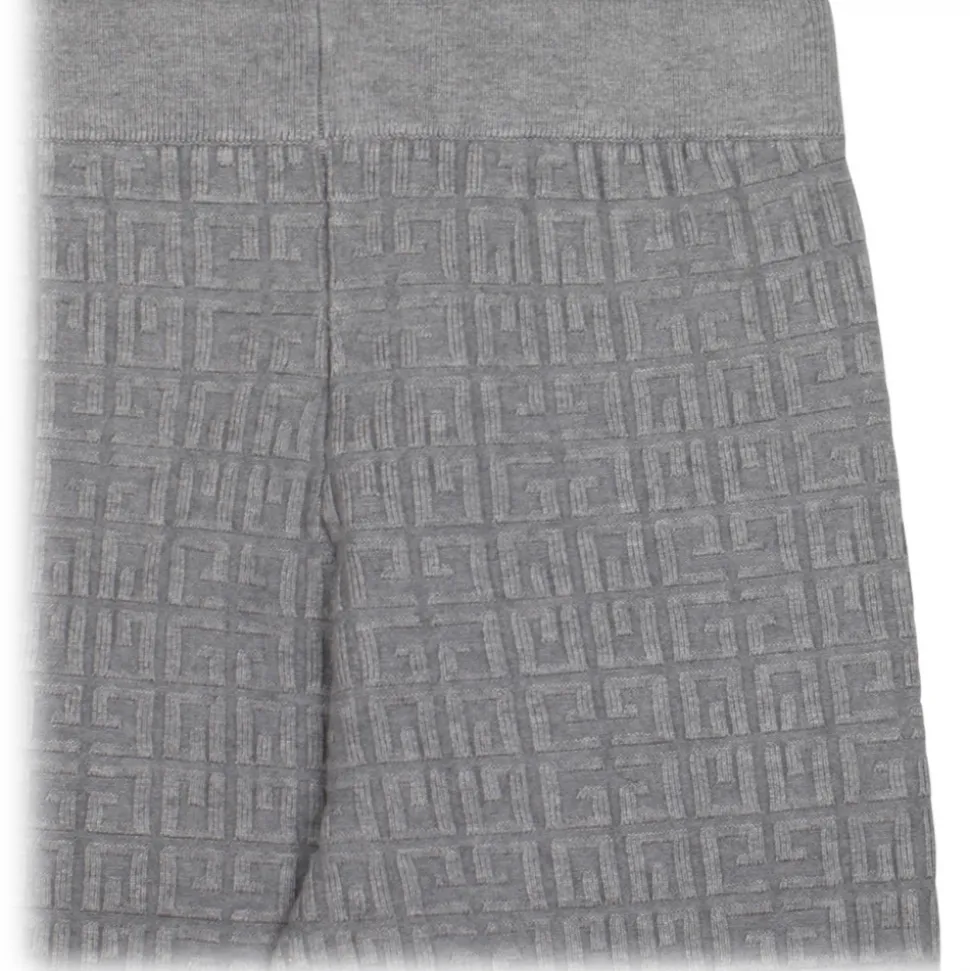 Givenchy - Kids Grey Logo Jacquard Leggings - Givenchy Exclusive Luxury Collection - Avvenice