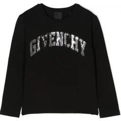 Givenchy - Kids Long Sleeve T-Shirt in Black - Givenchy Exclusive Luxury Collection - Avvenice