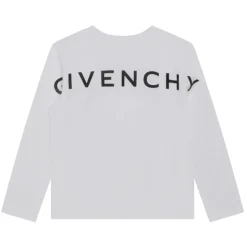 Givenchy - Kids Long Sleeve T-Shirt in White - Givenchy Exclusive Luxury Collection - Avvenice