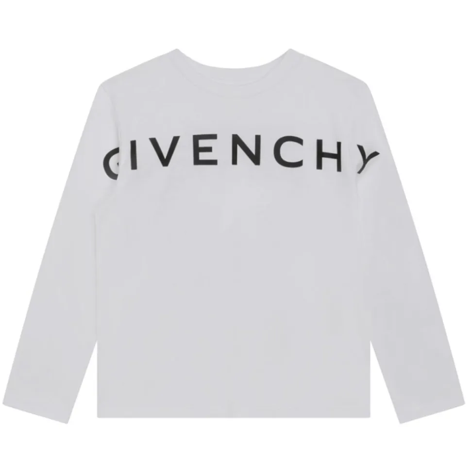 Givenchy - Kids Long Sleeve T-Shirt in White - Givenchy Exclusive Luxury Collection - Avvenice