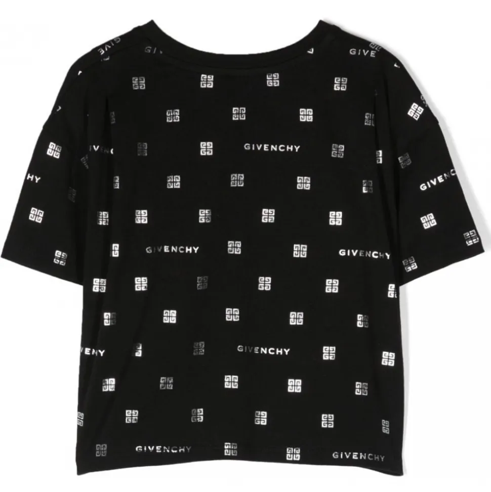 Givenchy - Kids Short Sleeve T-Shirt in Black - Givenchy Exclusive Luxury Collection - Avvenice