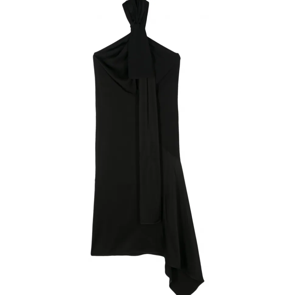 Givenchy - Knot-Detail Asymmetric Midi Dress - Givenchy Exclusive Luxury Collection - Avvenice