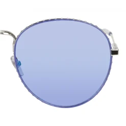 Givenchy - Metal Sunglasses with Silver Finish Frames and Purple Lenses - Sunglasses - Givenchy Eyewear - Avvenice