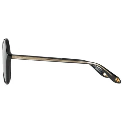 Givenchy - Oversized Sunglasses with Metal Soul Rings Gold and Gray Lenses - Sunglasses - Givenchy Eyewear - Avvenice