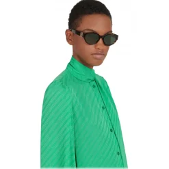 Givenchy - Sunglasses GV3 Round in Acetate - Dark Havana Green - Sunglasses - Givenchy Eyewear - Avvenice