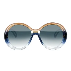 Givenchy - Sunglasses Round Oversize Silhouette in Optyl - Blue Brown - Sunglasses - Givenchy Eyewear - Avvenice