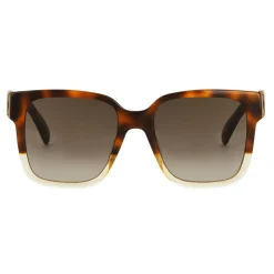 Givenchy - Sunglasses Two Tone GV3 Square in Acetate - Havanna Honey Brown - Sunglasses - Givenchy Eyewear - Avvenice