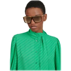 Givenchy - Sunglasses Unisex GV Light in Metal and Acetate - Gold Brown - Sunglasses - Givenchy Eyewear - Avvenice