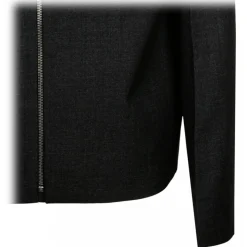 Givenchy - Virgin Wool Grey Melange Short Jacket - Givenchy Exclusive Luxury Collection - Avvenice