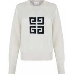 Givenchy - White 4G Sweater - Givenchy Exclusive Luxury Collection - Avvenice