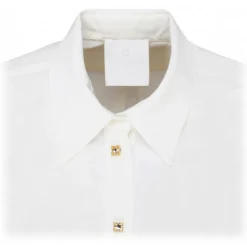 Givenchy - White Silk Rhinestones Detail Shirt - Givenchy Exclusive Luxury Collection - Avvenice